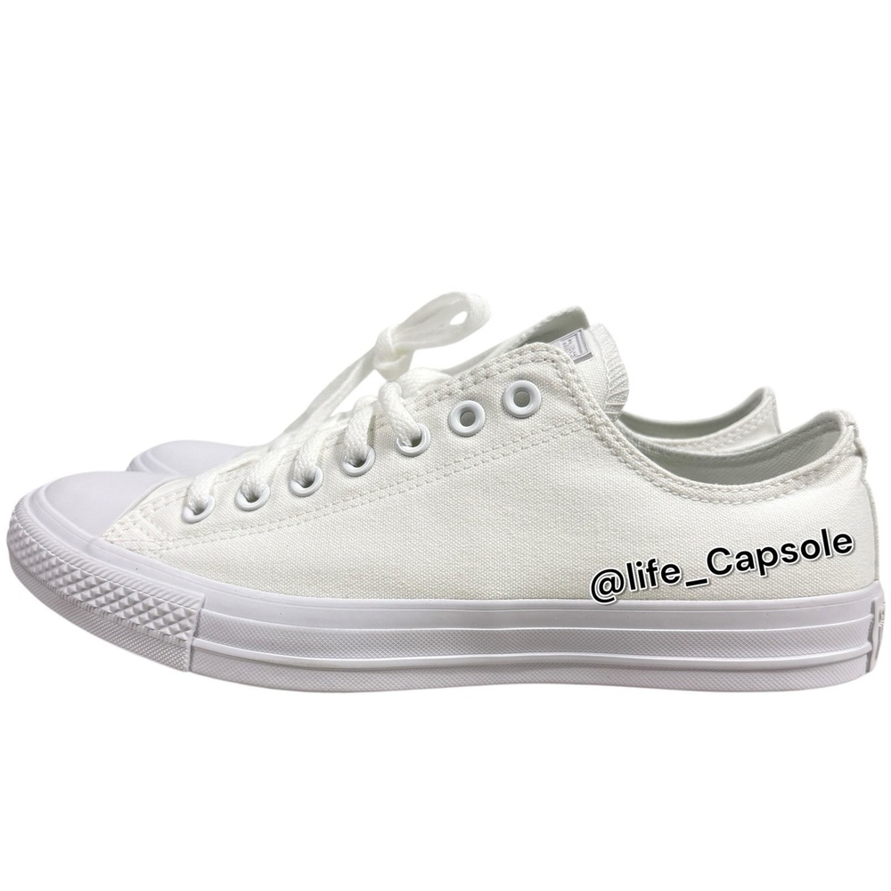 Mens 9 Converse All Star CT OX Sneakers White Casual Shoes Low Top Monochrome - Picture 8 of 15